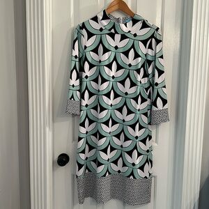 EUC J. McLaughlin Retro Geometric Sheath Dress